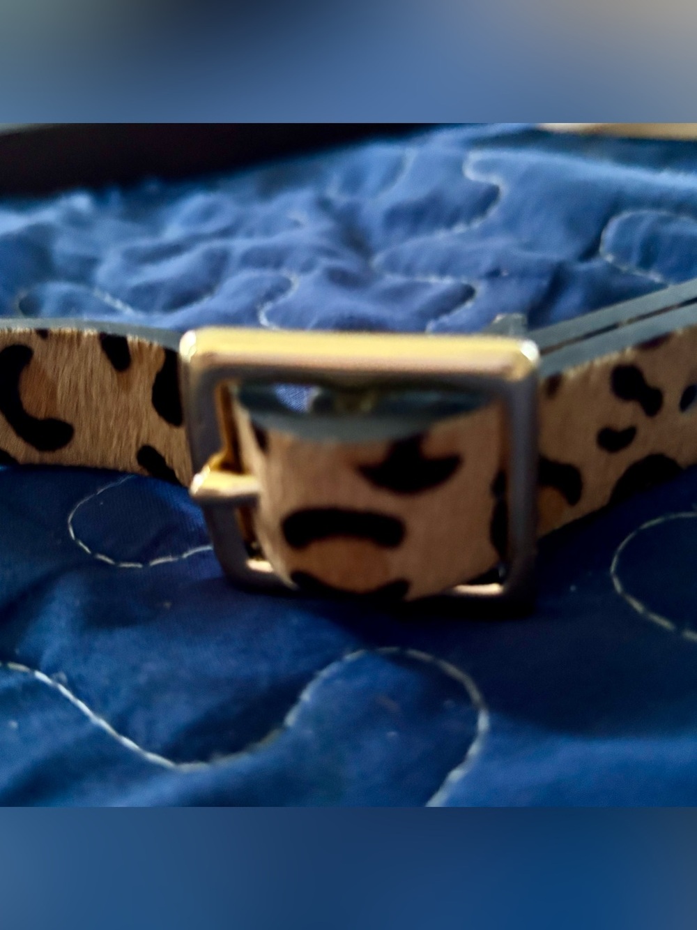 Leopard Print Women’s Belt - Tan and Black 43”
